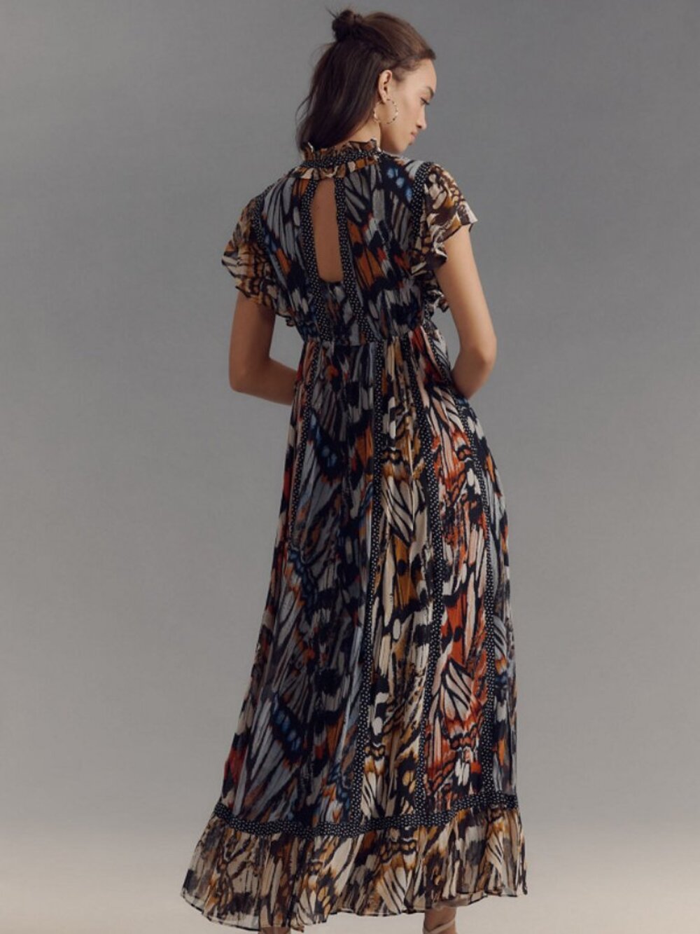 Short sleeve, v-neck midi dress, Maeve, size M - Picture 3 of 9
